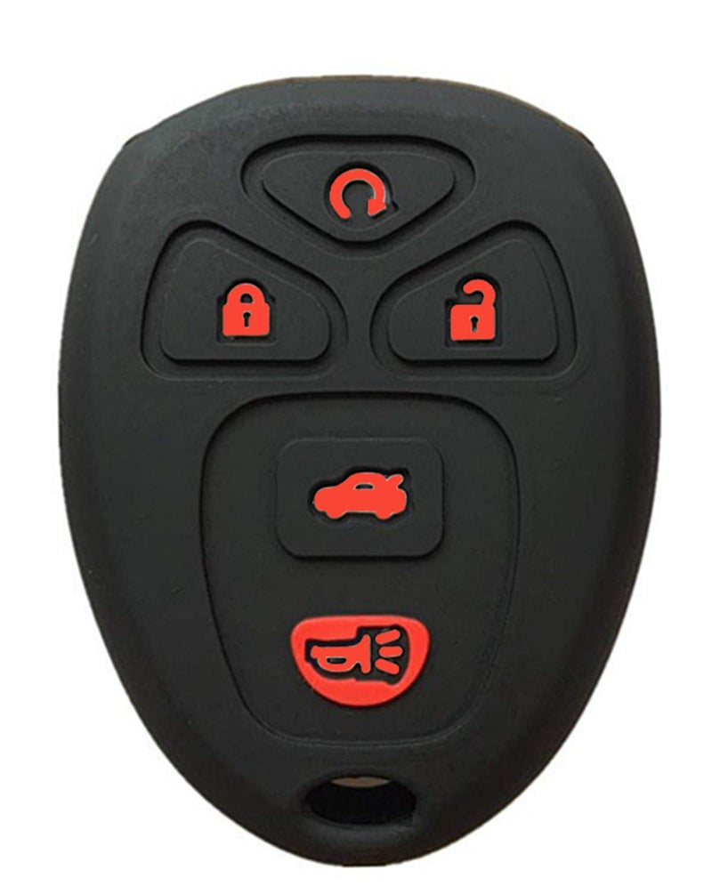 KAWIHEN Silicone Key Fob Cover Fit for Buick Cadillac Chevrolet GMC Pontiac Saturn 5 Buttons OUC60270 OUC60221 KOBGT04A 22733524 10305091 10305092 - Image 1